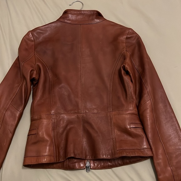 Vera Pelle Brown Italian Leather Jacket - Picture 8 of 13